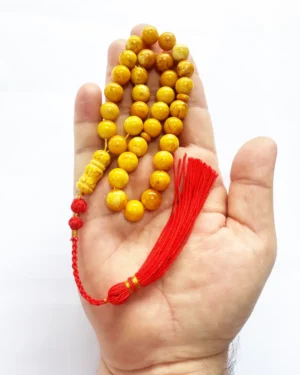 Magnificent Yellow Amber Islamic Prayer Beads