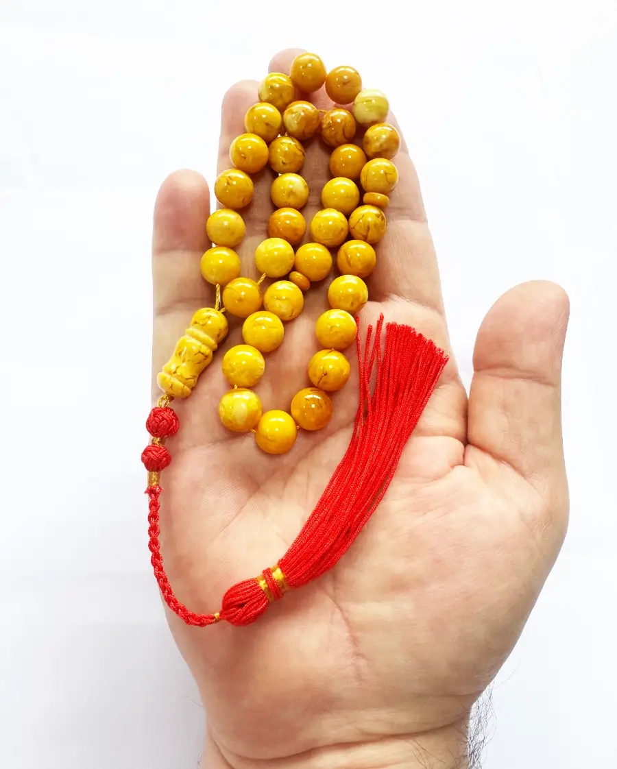 Magnificent Yellow Amber Islamic Prayer Beads